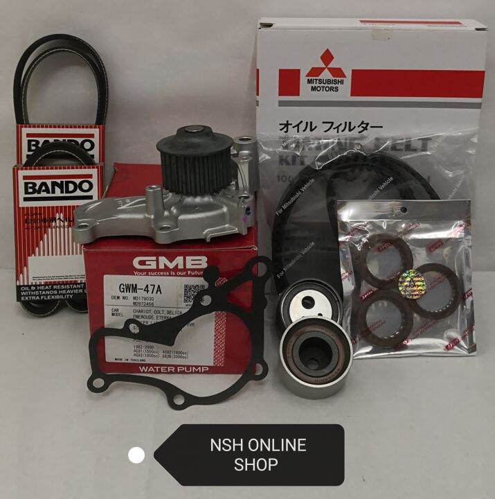 Timing Combo Kit Set Fan Belt Water Pump For Proton Wira 1 8 Twin Cam