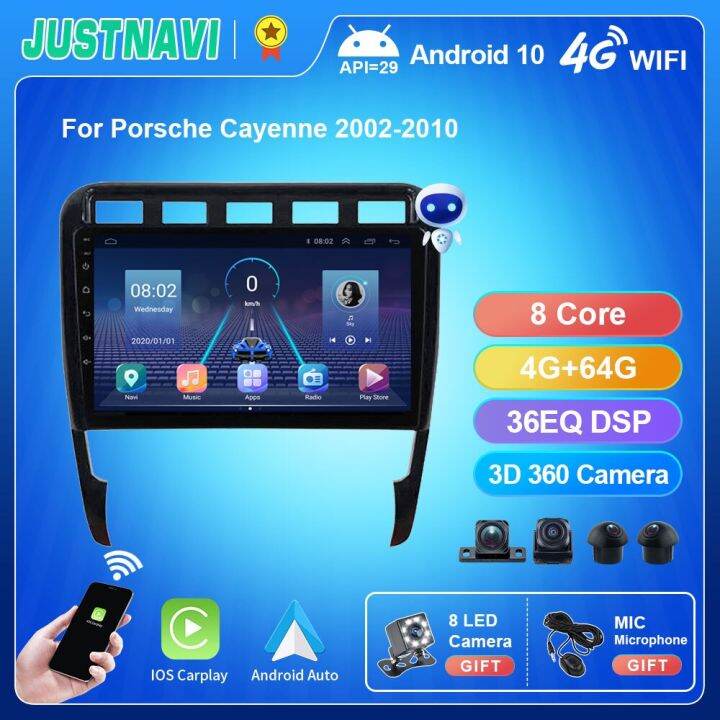 JUSTNAVI 8 Core Android 10 Car Radio For Porsche Cayenne I 1 9PA GTS