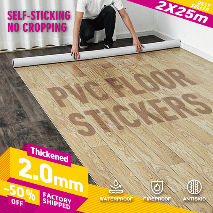 Vinyl PVC Floor Sticker Tiles Self Adhesive Waterproof Flooring Mat