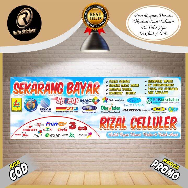 Spanduk Banner Konter Pulsa Spanduk Konter Seluller Ukuran 200x70cm