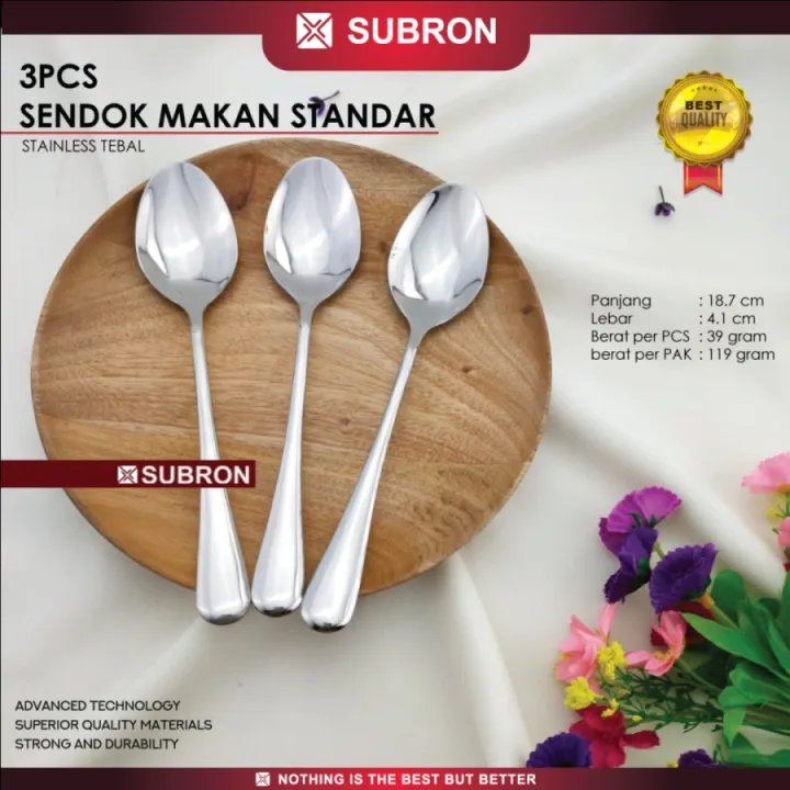 Subron Pcs Sendok Garpu Makan Hotel Besar Dan Standar Stainless Tebal