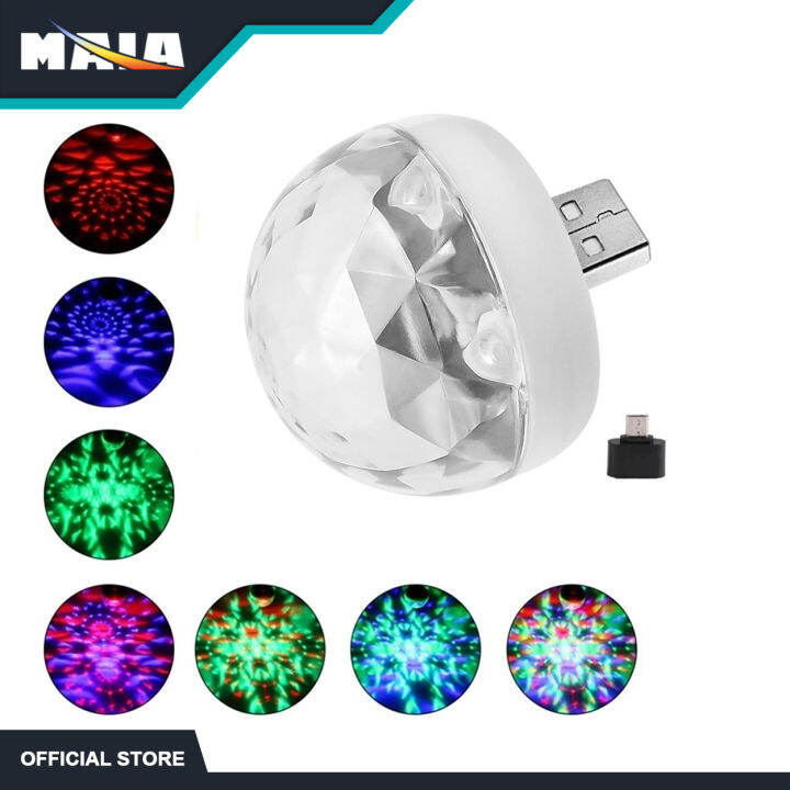 Maia W Mini Disco Led Small Magic Ball Sound Control Lazada Ph