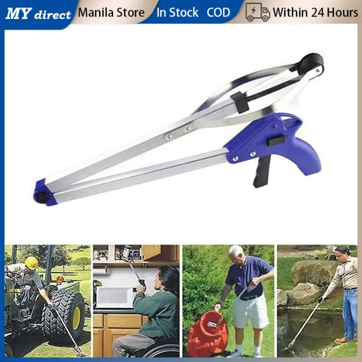 Foldable Garbage Picker Long Metal Arm Grabber Outdoor Garbage Pick Up