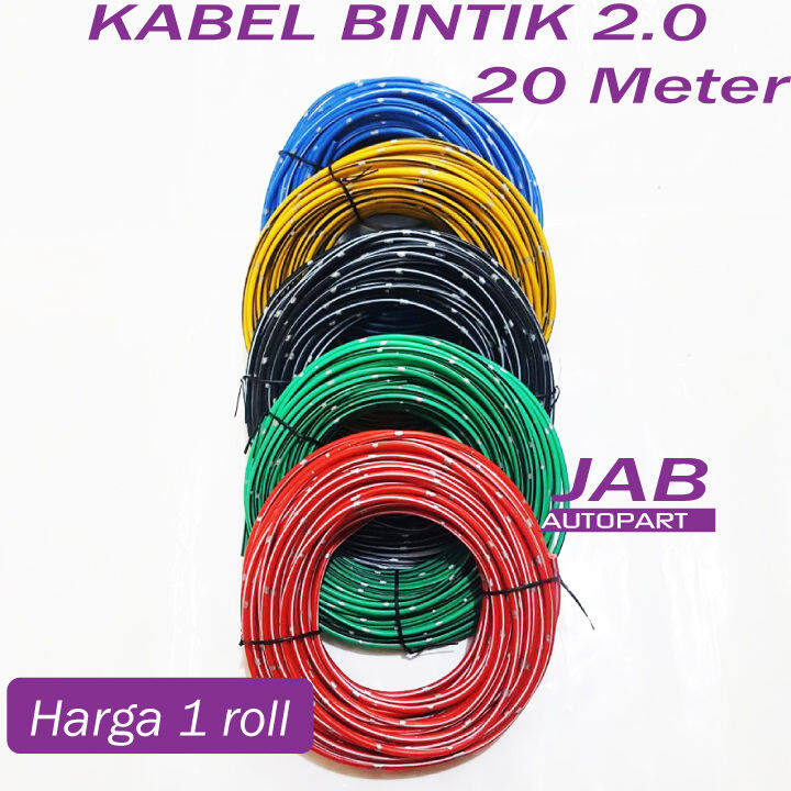 1 Roll KABEL BODY BINTIK AVSS 2 0MM X 20 MTR MOBIL MOTOR SERABUT