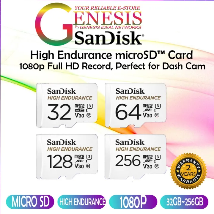 Readystock Free Shipping Cod Micro Sd For Dashcam Cctv Sandisk