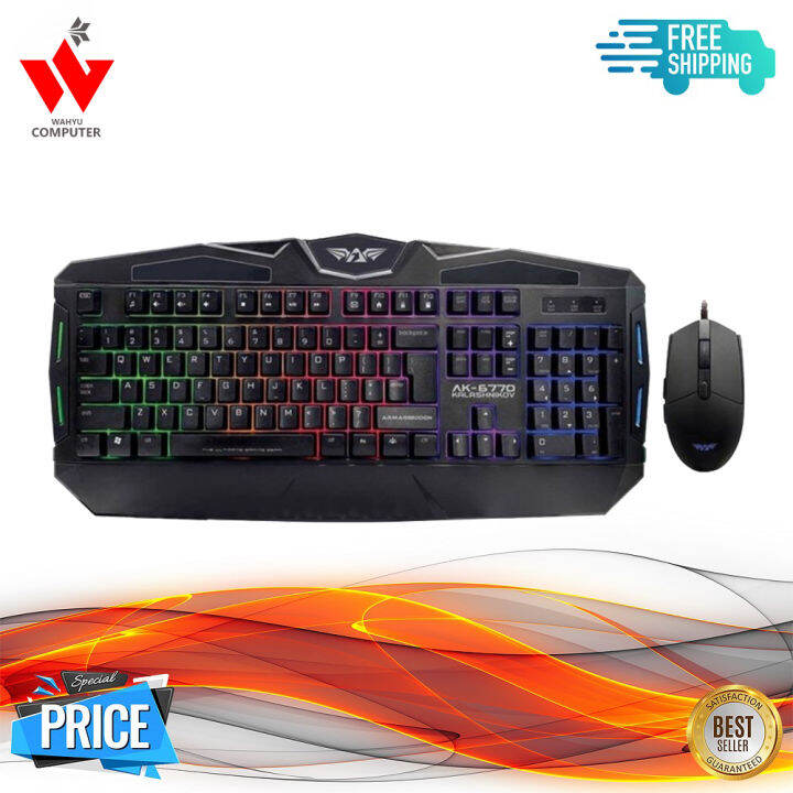 Armaggeddon Ak Kalashnikov Membrane Keyboard Mouse Gaming Combo