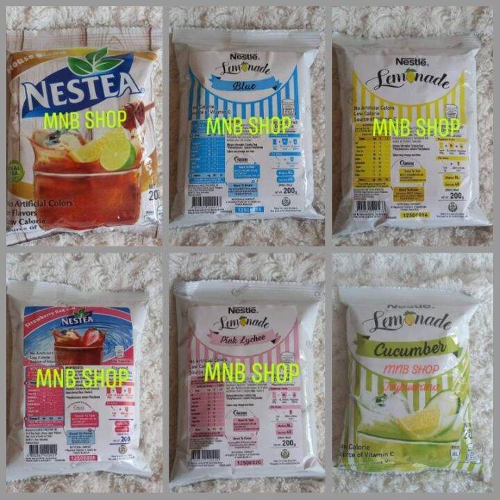 Nestle Lemonade Juice Cucumber Blue Pink Yellow Houseblend Nestea