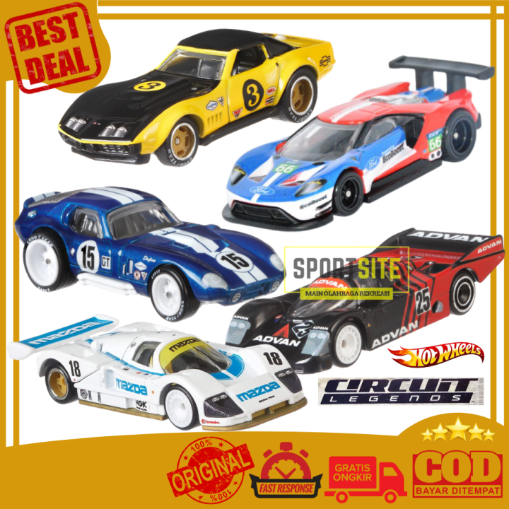 Hot Wheels Shelby Cobra Daytona Coupe 16 Ford GT Race Porsche 962 Mazda 787B 69 Copo Corvette