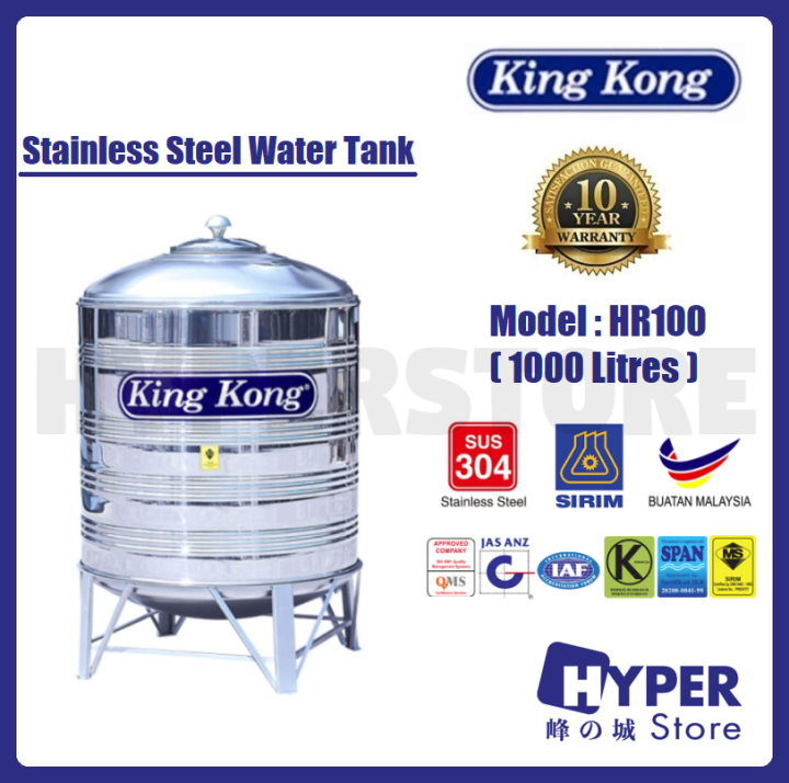 King Kong Litres Gallons Stainless Steel Water Tank Tangki