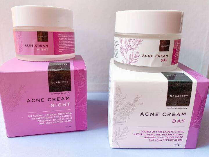 Siratu Bintang Outlet Scarlett Whitening Acne Day Night Cream Gr