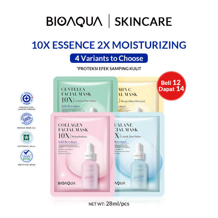 BIOAQUA Sheet Mask 10X The Effect Masker Wajah Whitening Anti Aging