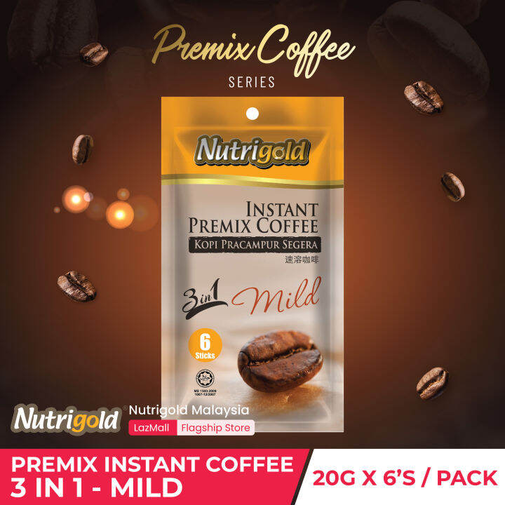 Nutrigold Premix Instant Coffee Mix In Mild G X Sticks