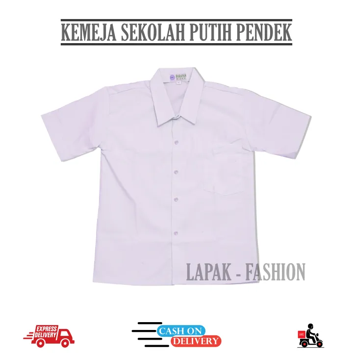 Baju Putih Polos Lengan Pendek SD Kemeja Seragam Sekolah Kelas 1 6