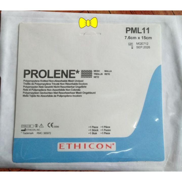 Ethicon Prolene Mesh 7 6cm X 15cm 15cm X 15cm 30cm X 30cm