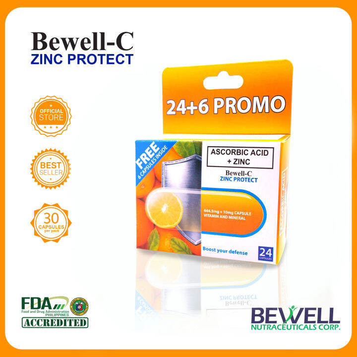 Bewell C Zinc Protect Ascorbic Acid Plus Zinc 500mg Capsule 24 6 Promo