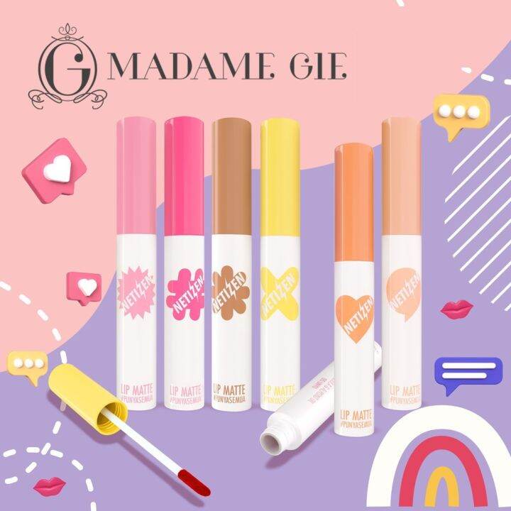 MADAME GIE Lip Matte Make Up Lipstick Lip Matte Netizen Lip Cream