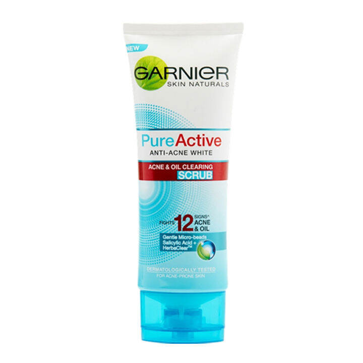 Garnier Pure Active Anti Acne White Scrub Ml Lazada Co Th