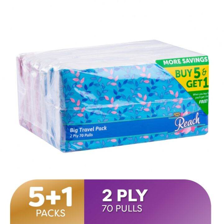 Reach Facial Tissue Big Travel Pack Ply Pulls Lazada Ph