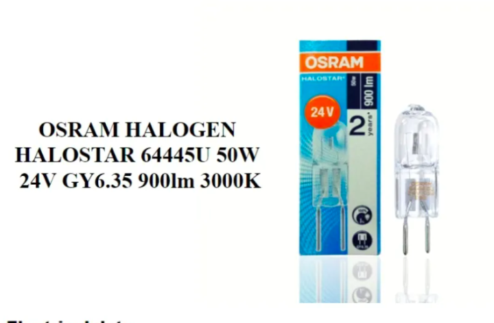 แพค 5 หลอด หลอดไฟ OSRAM HALOGEN HALOSTAR 64445U 50W 24V GY6 35 900lm