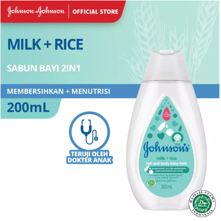 Johnson S Milk Rice Hair Body Baby Bath Sabun Bayi In Ml