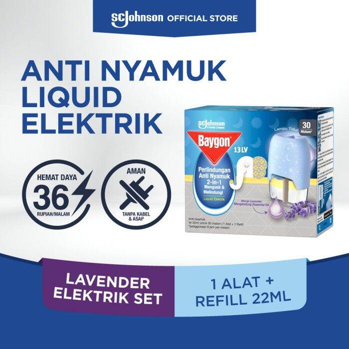 Baygon Liquid Electrik Starter Lavender Refill Pack Ml Obat Nyamuk