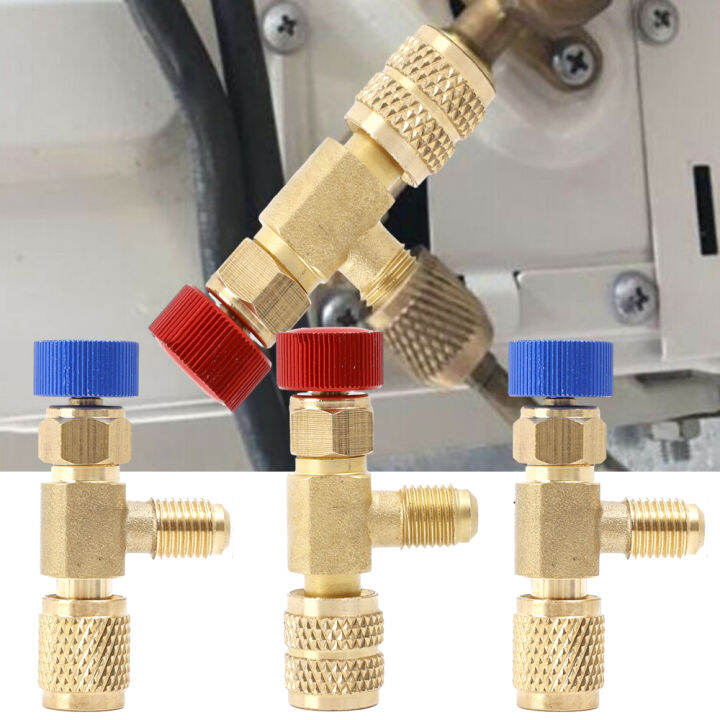 Air Conditioning Vacuum Adapter Plus Fluoride Safety Valve Antifreeze