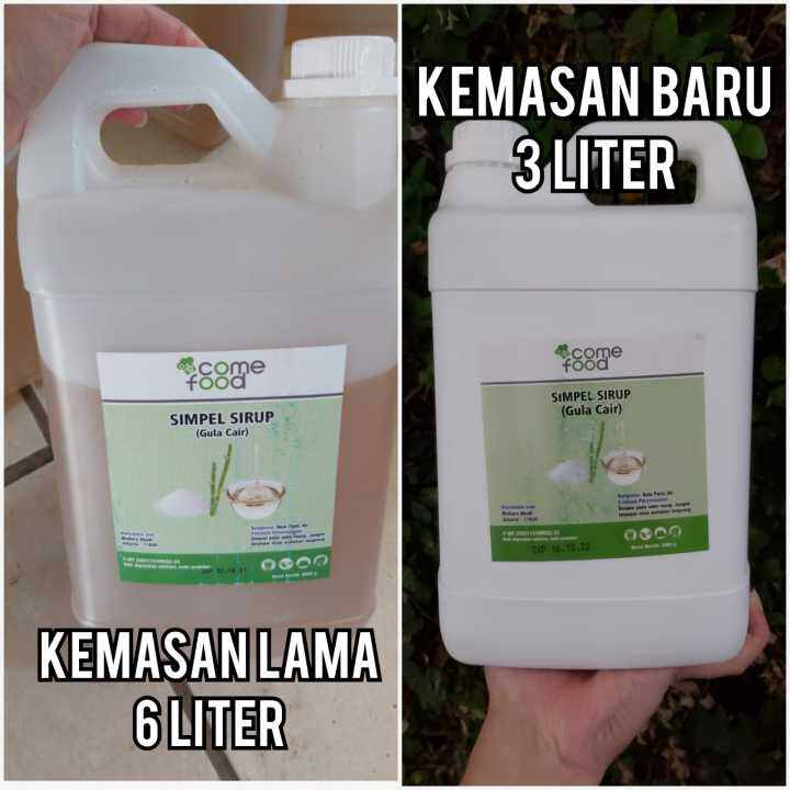 COME FOOD SIMPEL SIRUP GULA CAIR 3000gr SIMPEL SIRUP GULA CAIR