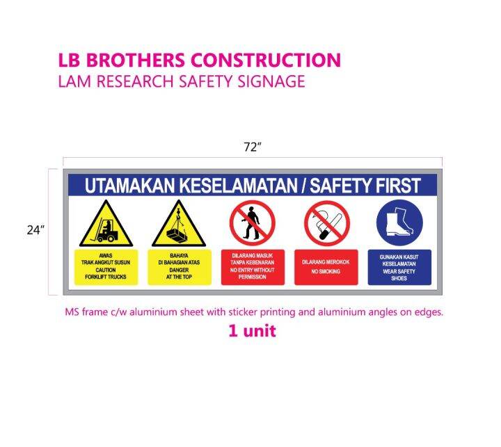 Safety First Utamakan Keselamatan Sign X Lazada