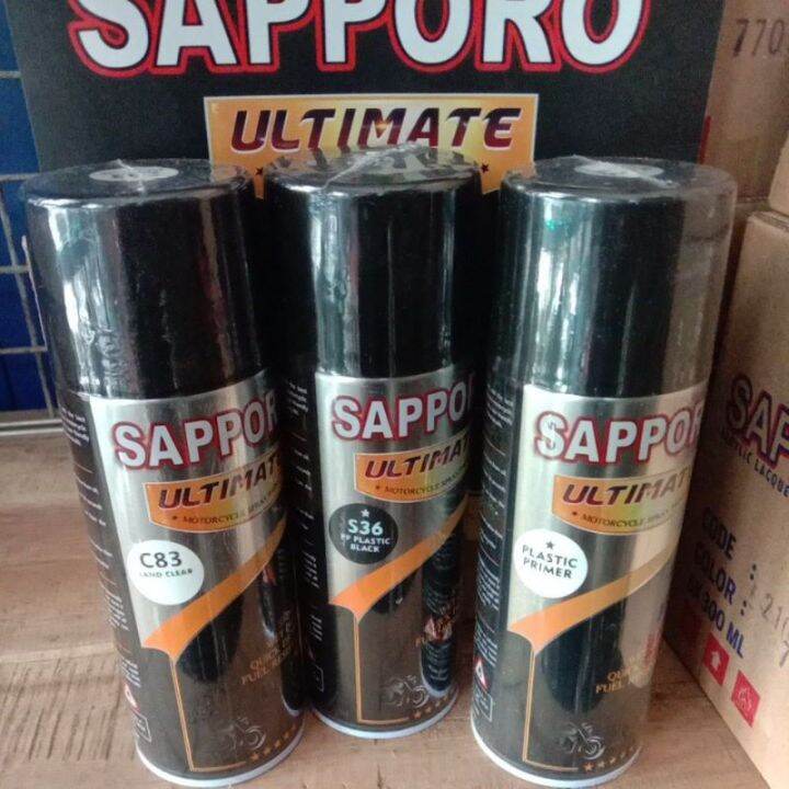 Paket Saporo SAPPORO ULTIMATE Back To Original Body Kasar Plastic Black