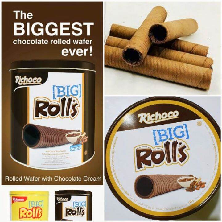 Richoco Big Rolls Chocolate Wafer Stick 330g Wafer Sticks W Chocolate