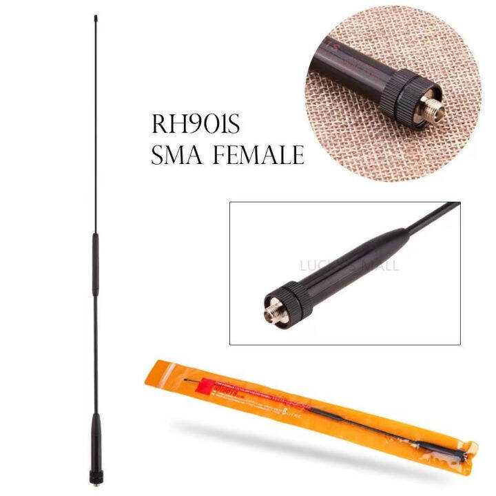 Rh S Sma Female High Gain Line Dual Band Antenna For Baofeng Uv R