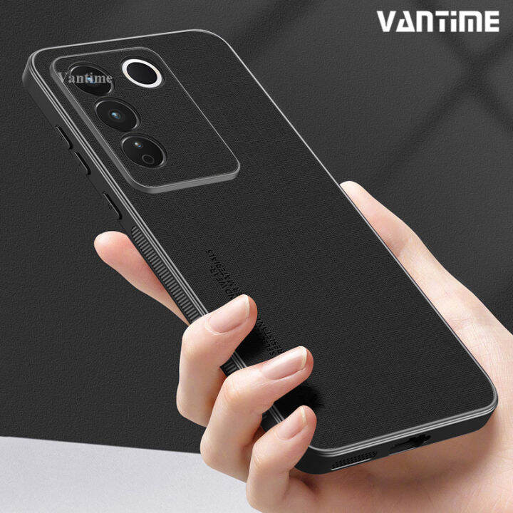 Vantime For Vivo V G Vivo V E Denim Fabric Design Case Shockproof