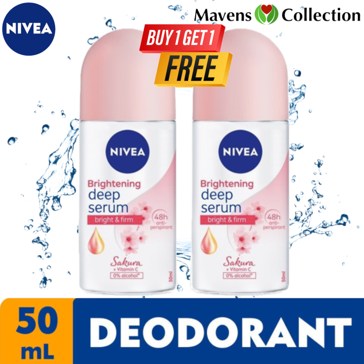 Buy Take Nivea Deodorant Roll On Brightening Deep Serum Sakura