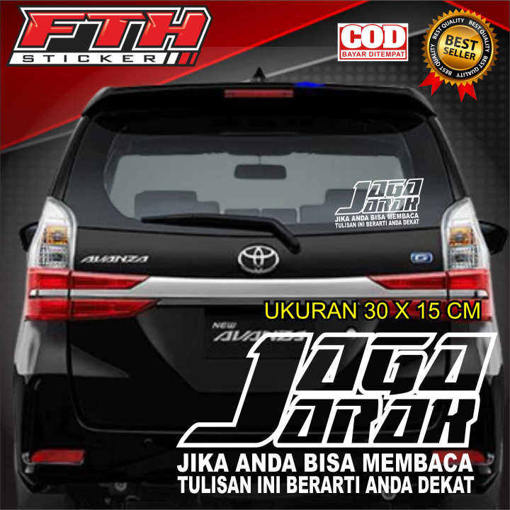 Stiker Mobil Jaga Jarak Warna Bisa Custom Lazada Indonesia