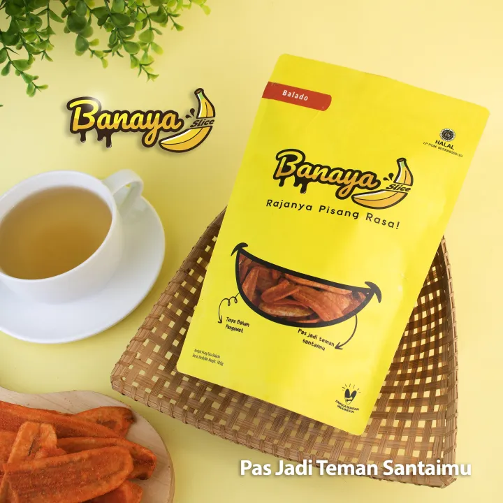 Banaya Slice Keripik Pisang Rasa Balado Snack Oleh Oleh Khas Lampung