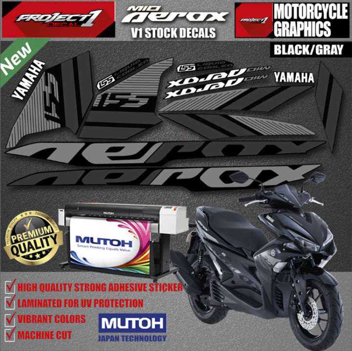 YAMAHA AEROX 155 STOCK DECALS LAMINATED STICKER Lazada PH