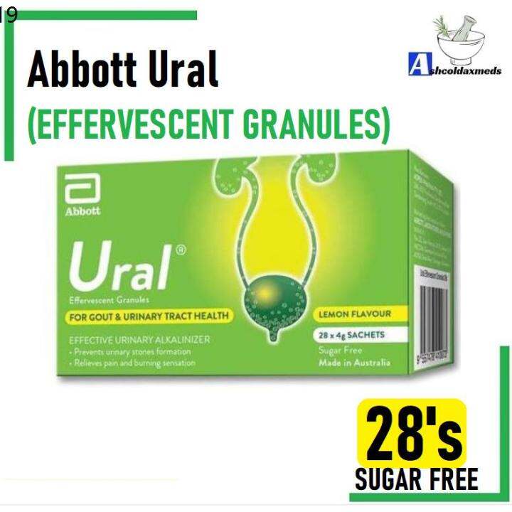 Ural Sachet Effervescent Granules Lemon Flavour 28 X 4g Lazada