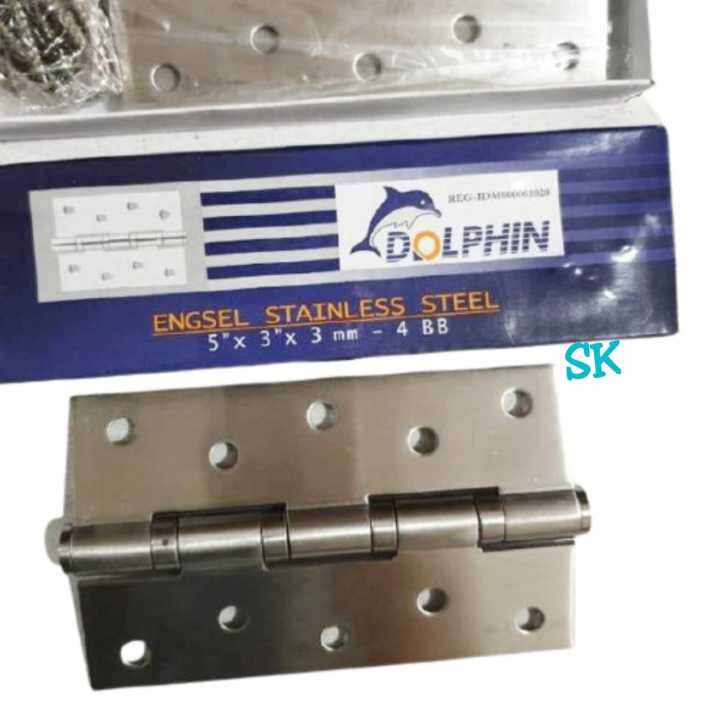 Engsel Pintu Dolphin 5 Inch Engsel PIntu Stainless SUS 304 Tebal