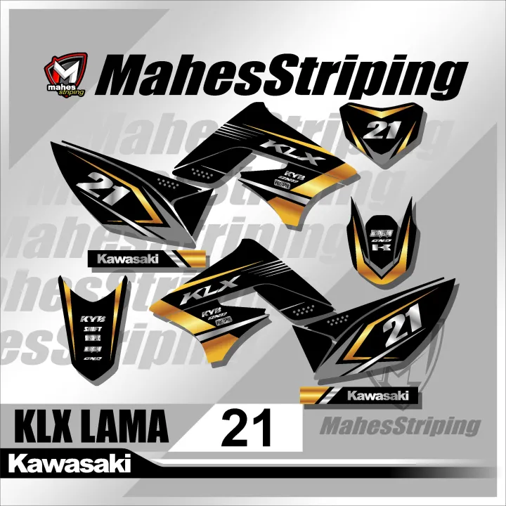 Sticker Stiker Striping Lis Variasi Klx S L Lama Desain Ms