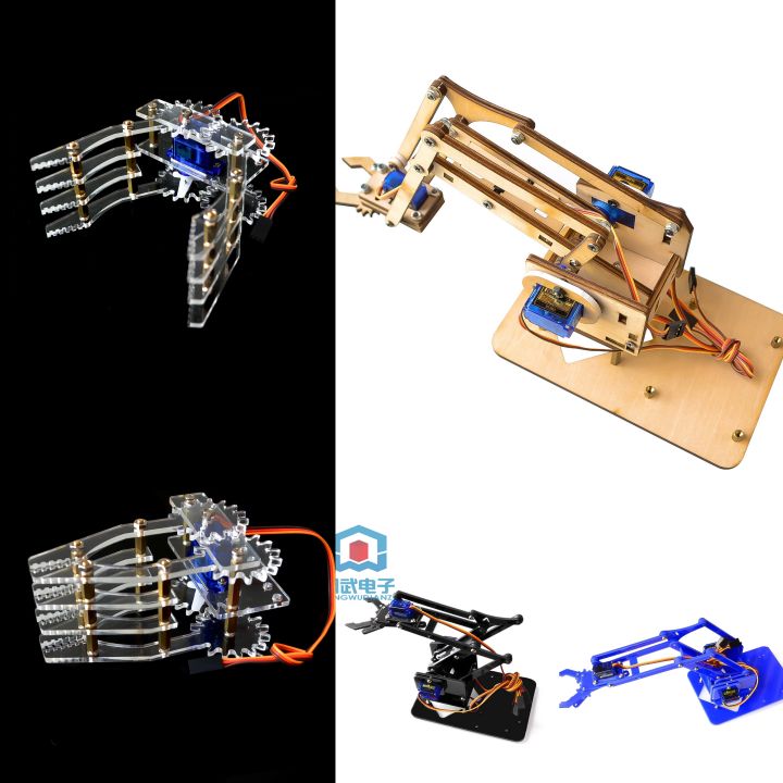 Dof Unassembly Acrylic Mechanical Arm Robot Manipulator Claw For