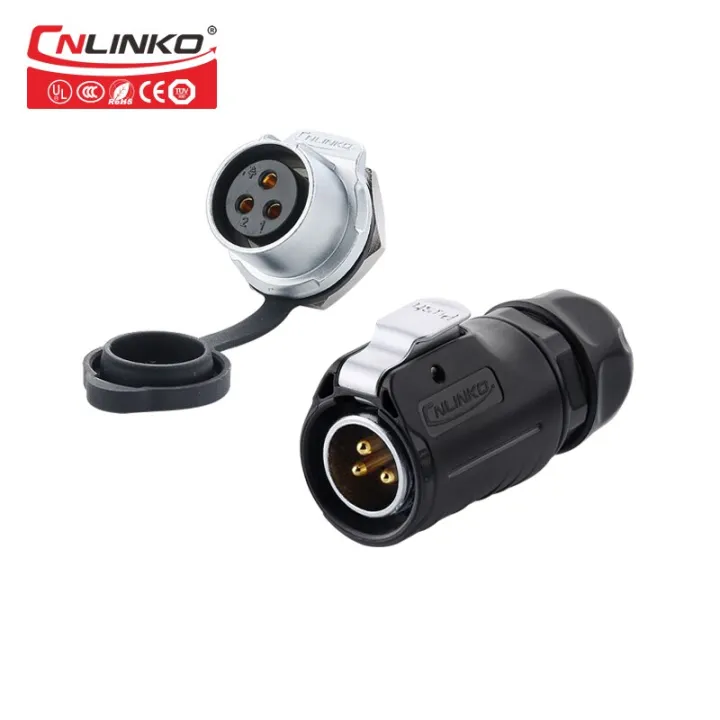 Cnlinko LP 20 3Pin 20mm Male Female Circular Aviation Socket Plug