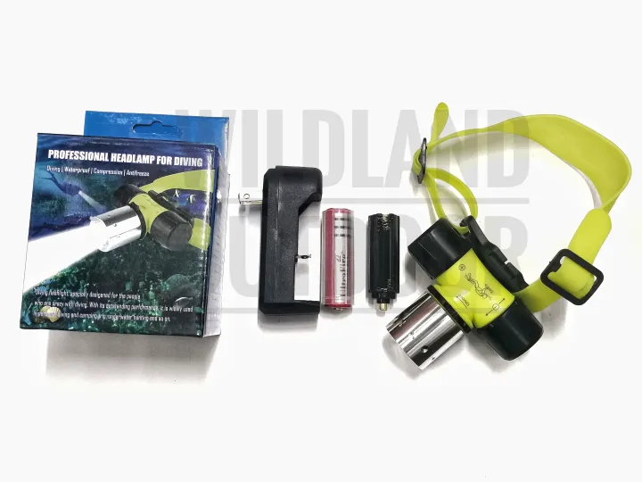 WILDLAND OUTDOOR Rechargeable Underwater Headlamp Diving Headlight 50M