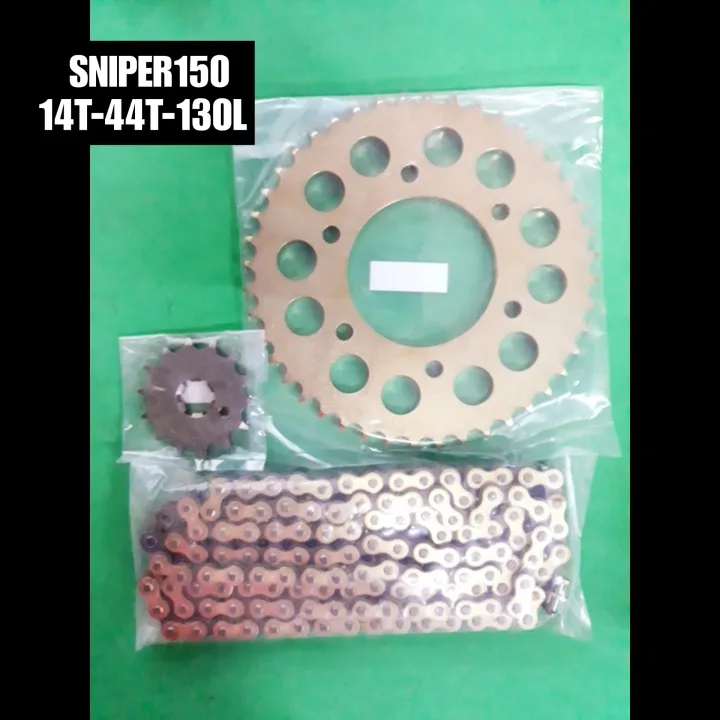 Top Motor Racepower Chain Sprocket Set Steel Color Gold Model