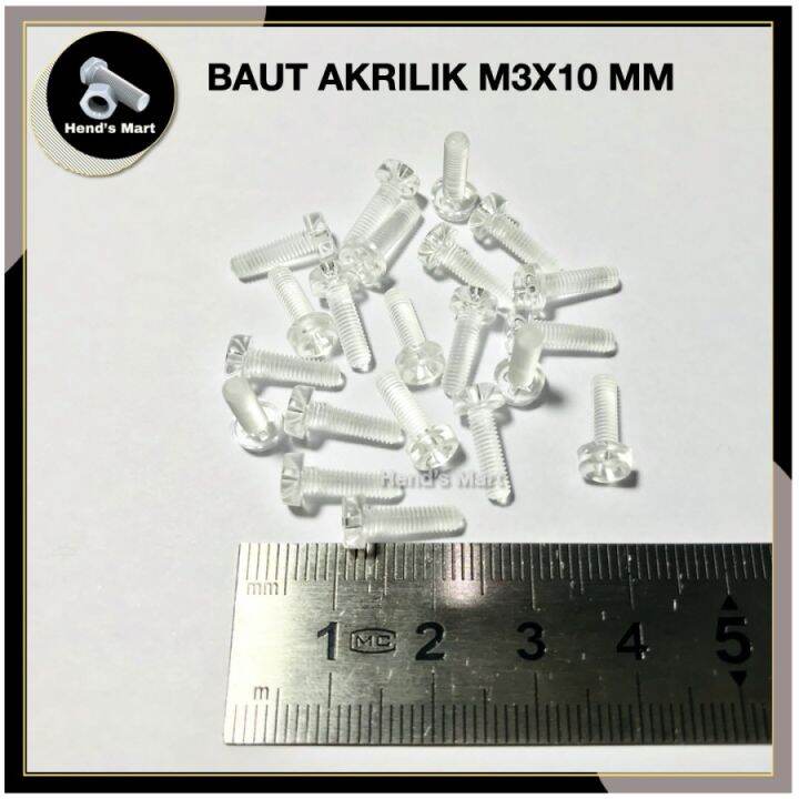 Baut Akrilik M X Mm Transparan Nylon Acrylic Sekrup Plastik Lazada