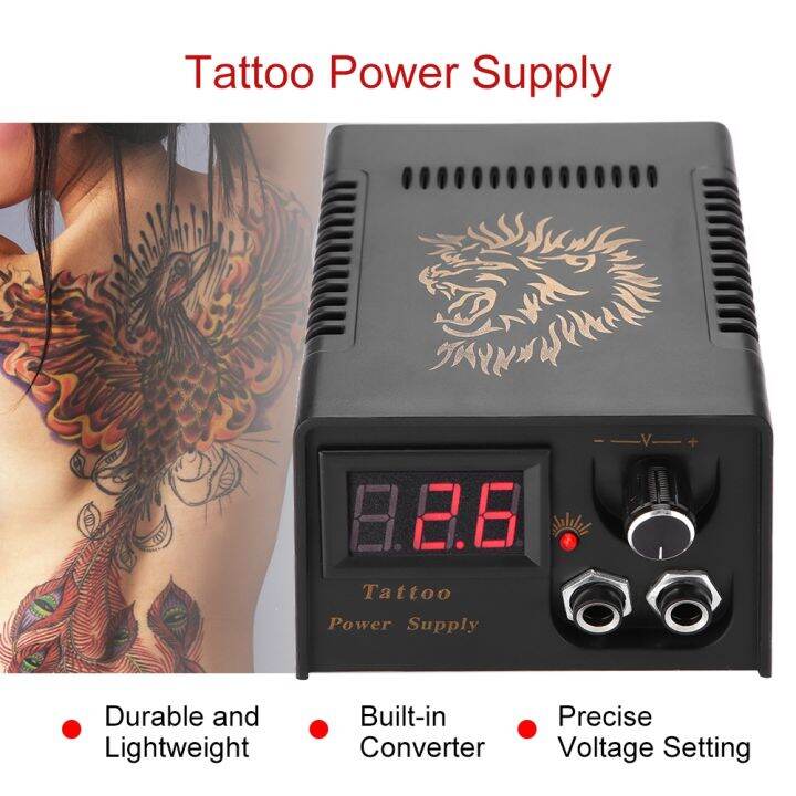 Professional Digital Lcd Tattoo Power Supply High Quality Black Tattoo