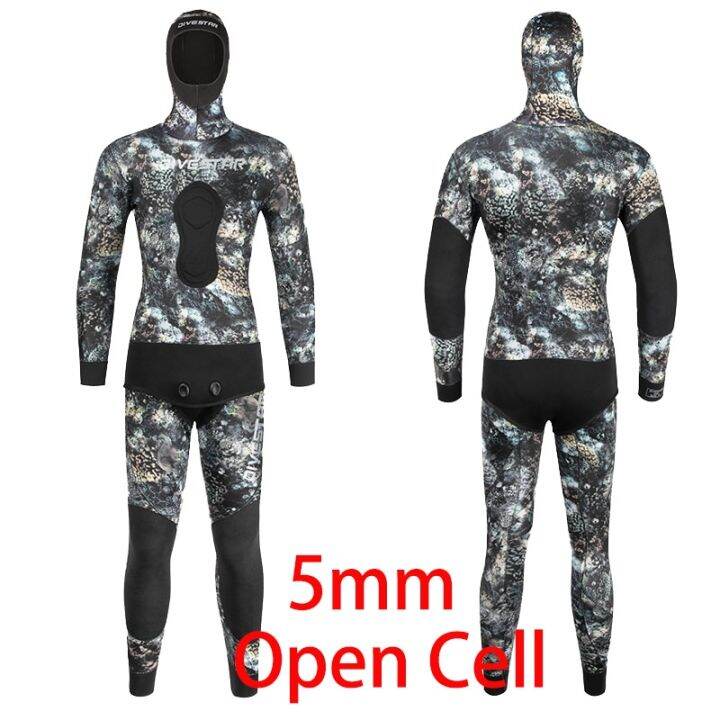 Wetsuit 5mm Mens Freedive Scauba Diving Suit Spearfishing Open Cell