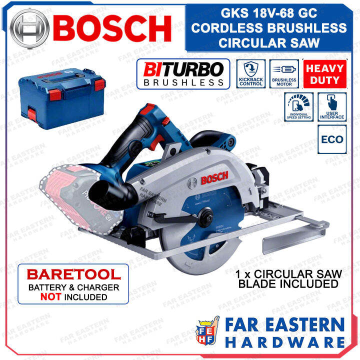 BOSCH GKS 18V 68 GC Cordless Brushless Circular Saw Biturbo RBPT18