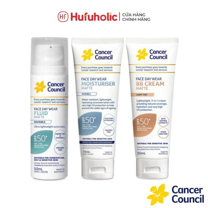 Kem Ch Ng N Ng Cancer Council Face Day Wear Fluid Matte Moisturiser