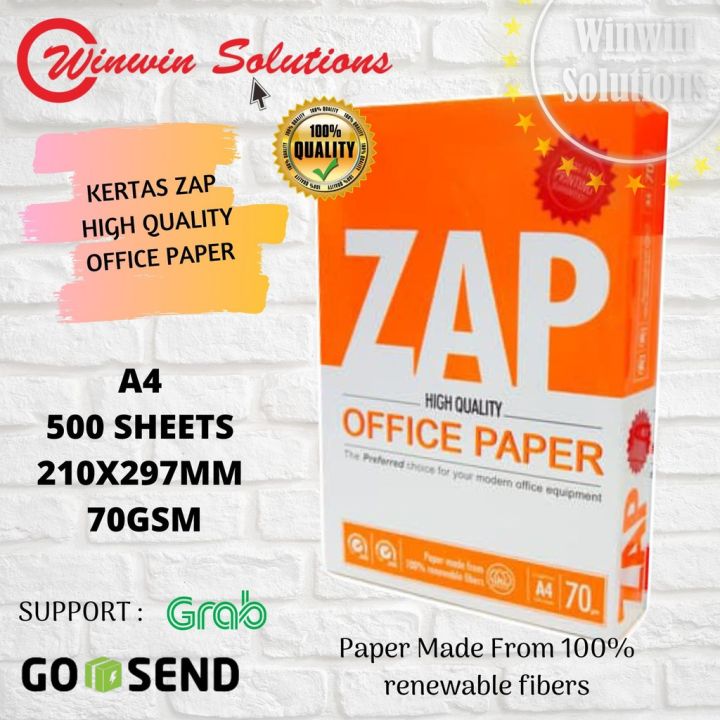 KERTAS HVS A4 70gr ZAP FOTOKOPI FOTOCOPY PRINT PHOTOCOPY PAPER Lazada