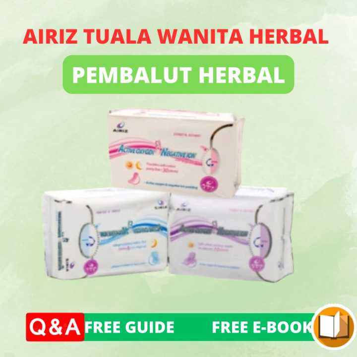 Sanitary Pad Herba Airiz Night Use Pembalut Tuala Perempuan Health